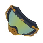 Ski, snowboard, motorcycling, cycling goggles, unisex, gold frame, multicolor lens, O11GMN